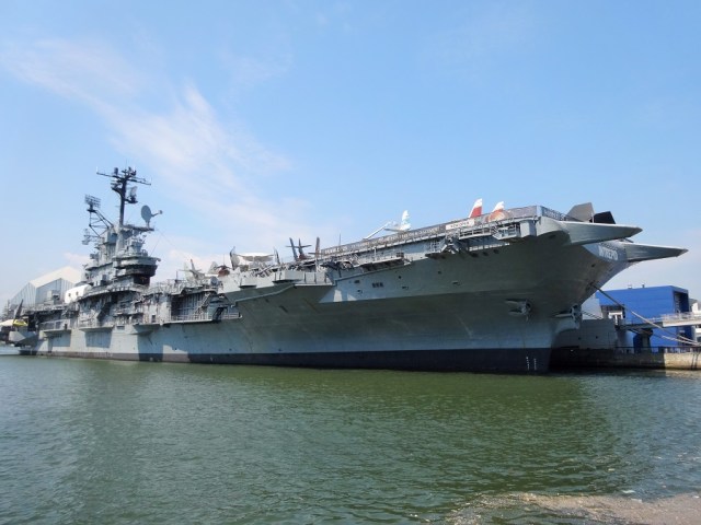 The USS Intrepid, now a floating aircraft museum