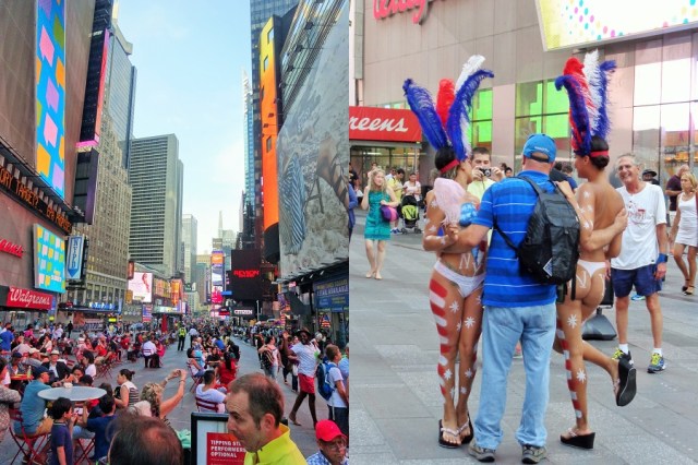 The buzz and excitement (and flesh) of Times Square