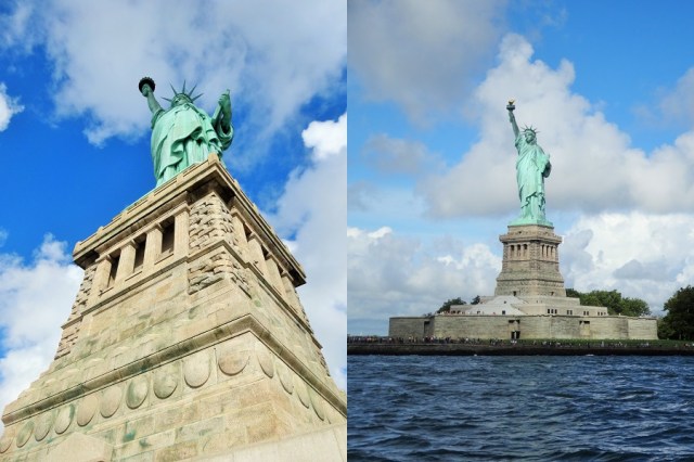 Stopping by at lady liberty as a curtain raiser to Ellis Island