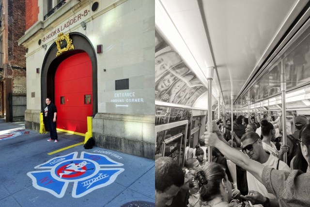 Who ya gonna call? (left) & The New York commute (right)