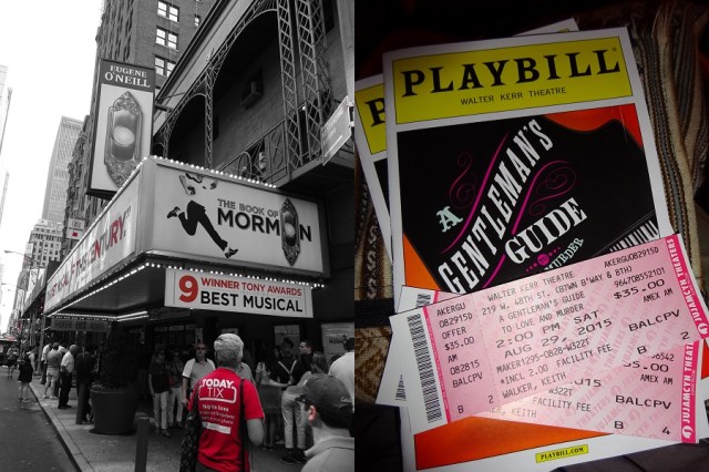 Out to play... The Book of Mormon (left) & A Gentleman's Guide... (right)