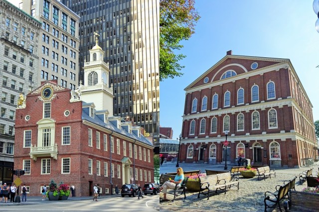 The Old State House (left) & Fanieuil Hall (right)