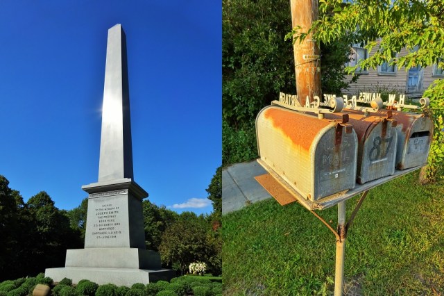 Having another chuckle thanks to The Book of Mormon (left) & Late evening in rural Plainfield (right)
