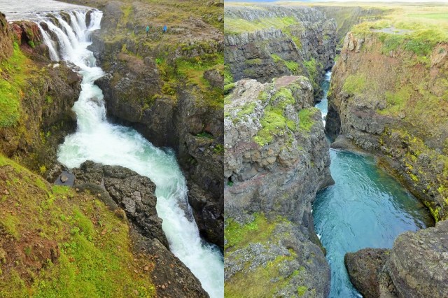 The waters of Kolugljúfur, cutting through this flat plain like a hot knife through butter...