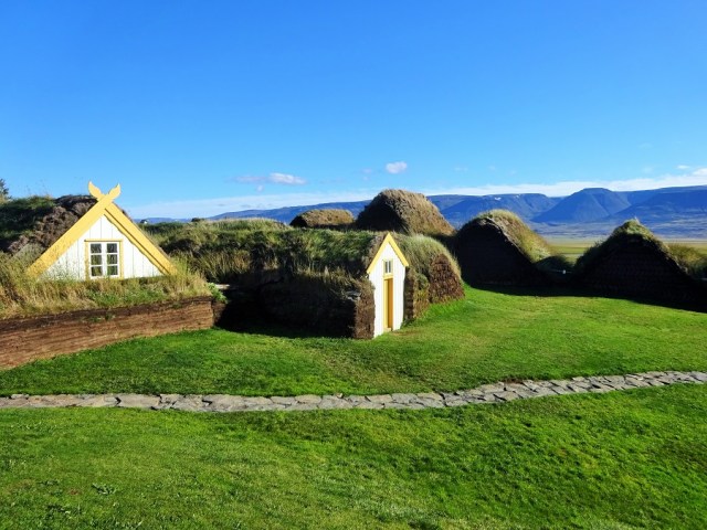 Glaumbær, a traditional turf farm in the islands north