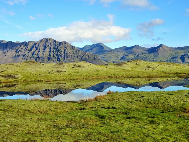 Reflecting on the stunning scenery