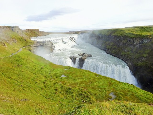 Getting our first awesome look at Gullfoss!