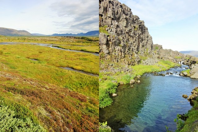 The site of Alþingi, one of the worlds two oldest parliaments (left) & Crossing the Euro-American divide (right)