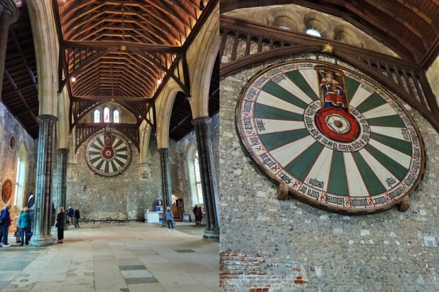 The 'Great Hall' (left) & Sure a round table, but no Camelot here... (right)