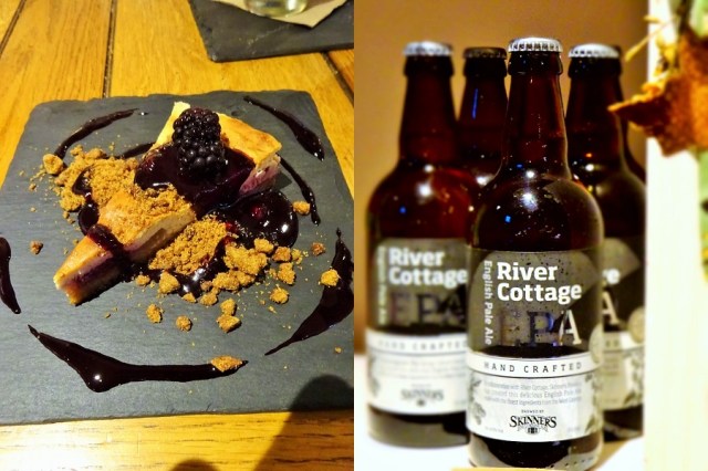 Seasonally sweet. Winter berry cheesecake (left) & A little tipple of their own stuff (right)