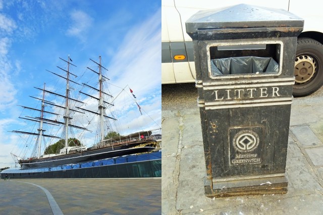 The Cutty Sark (left) & A UNESCO World Heritage listed... garbage bin? (right)