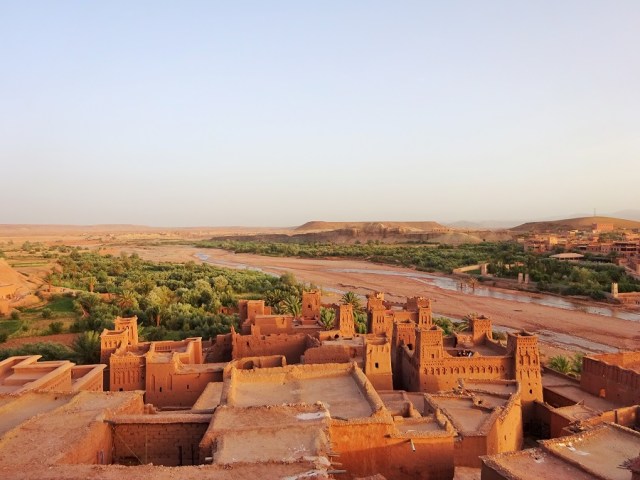 An evening look out over the ksar of Ait Ben-Haddou