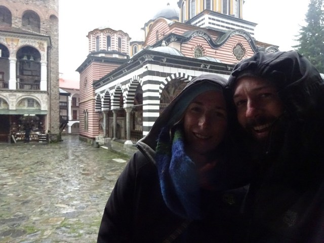 Kicking off our month at a wet and cold Rila Monastery in Bulgaria