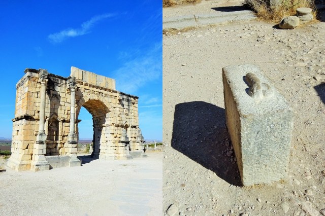 A triumphal arch (left) & A rock hard... (right)