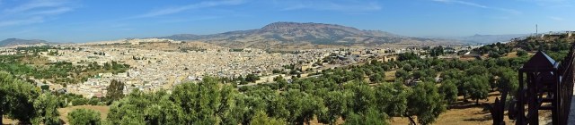 Fes spread out before us (Click on image to enlarge)