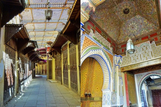 Not everyone's open for business (left) & Another colourful mosque (right)