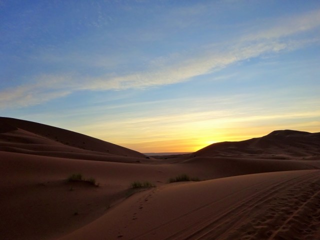 Awaiting our desert sunrise...